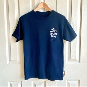 Anti social social club T-shirt Navy Blue Small S